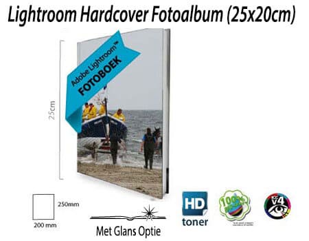 Hardcover Lightroom 20x25 fotoboek goedkoop bestellen
